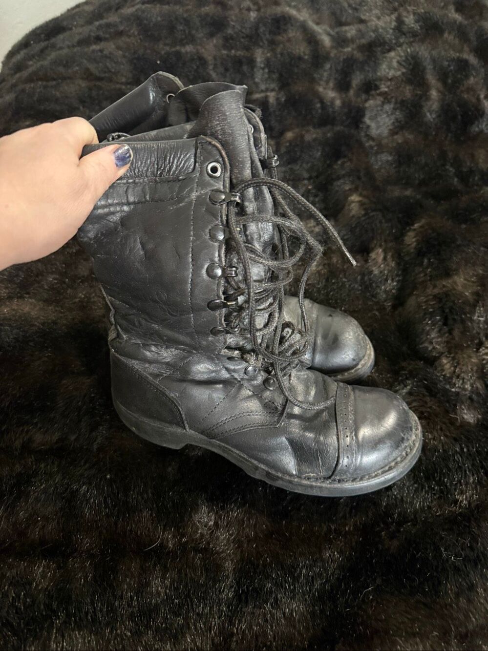 Corcoran 1525 10" Field Boots Men's Size 6.5 military combat black leather